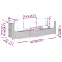 Sofá de jardín de 3 plazas con cojines ratán sintético negro de , Sofás de exterior - Ref: Foro24-365917, Precio: 223,52 €, D...