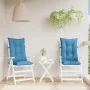 Cojines silla respaldo alto 2 uds tela azul melange 120x50x7 cm de , Cojines para sillas y sofás - Ref: Foro24-4002358, Preci...