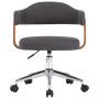 Silla de oficina giratoria de madera curvada y tela gris de vidaXL, Sillas de oficina - Ref: Foro24-3054840, Precio: 152,02 €...