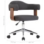 Silla de oficina giratoria de madera curvada y tela gris de vidaXL, Sillas de oficina - Ref: Foro24-3054840, Precio: 152,02 €...