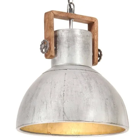 Lámpara colgante industrial 25 W plateada redonda 40 cm E27 de vidaXL, Lámparas - Ref: Foro24-320529, Precio: 87,80 €, Descue...