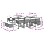 Set comedor de jardín con cojines 13 pzas ratán sintético negro de , Conjuntos de jardín - Ref: Foro24-3278114, Precio: 623,9...