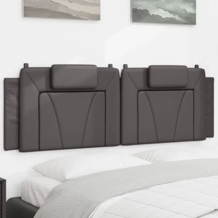 Gray synthetic leather padded bed headboard 160 cm by , Headboards and footboards - Ref: Foro24-374800, Price: 60,75 €, Disco...
