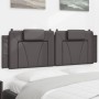 Cabecero de cama acolchado cuero sintético gris 160 cm de , Cabeceros y pies de cama - Ref: Foro24-374800, Precio: 65,38 €, D...