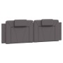 Cabecero de cama acolchado cuero sintético gris 160 cm de , Cabeceros y pies de cama - Ref: Foro24-374800, Precio: 65,38 €, D...
