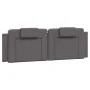 Gepolstertes Bettkopfteil aus grauem Kunstleder, 160 cm von , Kopf- und Fußteile - Ref: Foro24-374800, Preis: 60,75 €, Rabatt: %