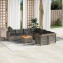 Set de muebles de jardín 9 pzas y cojines ratán sintético gris de , Conjuntos de jardín - Ref: Foro24-3261777, Precio: 736,25...