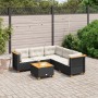 Set de sofás de jardín 6 piezas y cojines ratán sintético negro de , Conjuntos de jardín - Ref: Foro24-3261827, Precio: 404,1...