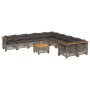 Set de sofás de jardín 11 pzas y cojines ratán sintético gris de , Conjuntos de jardín - Ref: Foro24-3262053, Precio: 898,00 ...