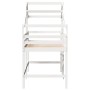 Cama alta escalera y techo madera maciza pino blanca 80x200 cm de , Camas y somieres - Ref: Foro24-3281987, Precio: 244,71 €,...