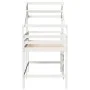 Cama alta escalera y techo madera maciza pino blanca 80x200 cm de , Camas y somieres - Ref: Foro24-3281987, Precio: 241,49 €,...