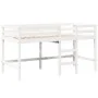 Cama alta escalera y techo madera maciza pino blanca 80x200 cm de , Camas y somieres - Ref: Foro24-3281987, Precio: 241,49 €,...