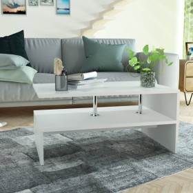 Mesa de centro de madera contrachapada 90x59x42cm blanca en Mesas de centro | Comprar online en Foru.es