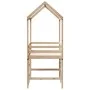 Cama alta con escalera y techo madera maciza de pino 90x200 cm de , Camas y somieres - Ref: Foro24-3282144, Precio: 246,78 €,...