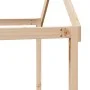 Cama alta con escalera y techo madera maciza de pino 90x200 cm de , Camas y somieres - Ref: Foro24-3282144, Precio: 246,78 €,...