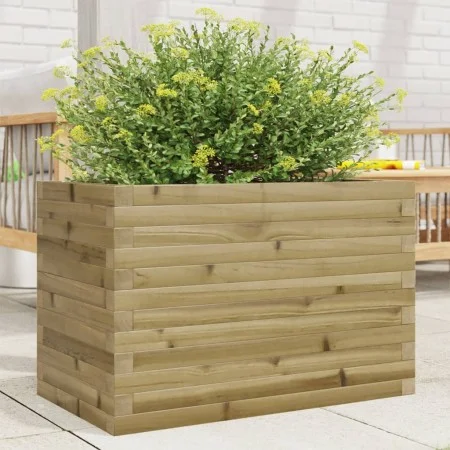 Jardinera de madera de pino impregnada 70x40x46 cm de , Maceteros y jardineras - Ref: Foro24-3282443, Precio: 117,20 €, Descu...