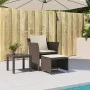 Sillón de jardín con reposapiés ratán sintético marrón de , Conjuntos de jardín - Ref: Foro24-368617, Precio: 123,66 €, Descu...