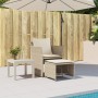 Sillón de jardín con reposapiés ratán sintético beige de , Conjuntos de jardín - Ref: Foro24-368620, Precio: 121,12 €, Descue...