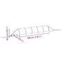 2 Stück Tunnel aus schwarzem Stahl- und Polyethylengeflecht von , Laubdecke - Ref: Foro24-3281496, Preis: 40,40 €, Rabatt: %