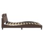 Estructura de cama cabecero cuero sintético marrón 180x200 cm de , Camas y somieres - Ref: Foro24-3208112, Precio: 204,87 €, ...