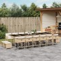 Set comedor de jardín 17 pzas con cojines ratán sintético beige de , Conjuntos de jardín - Ref: Foro24-3278133, Precio: 908,9...