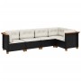 Set de muebles de jardín 5 pzas y cojines ratán sintético negro de , Conjuntos de jardín - Ref: Foro24-3261809, Precio: 352,9...