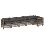 Set de muebles de jardín 6 pzas y cojines ratán sintético gris de , Conjuntos de jardín - Ref: Foro24-3261849, Precio: 522,08...