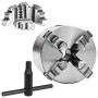 Mandril de torno autocentrante de 4 mordazas 80 mm acero de vidaXL, Abrazaderas y tornillos - Ref: Foro24-146708, Precio: 91,...