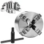 Mandril de torno autocentrante de 4 mordazas 80 mm acero de vidaXL, Abrazaderas y tornillos - Ref: Foro24-146708, Precio: 89,...