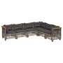 Set de muebles de jardín 6 pzas y cojines ratán sintético gris de , Conjuntos de jardín - Ref: Foro24-3261861, Precio: 522,08...