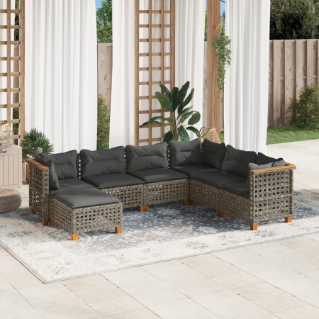 Set de sofás de jardín 7 pzas con cojines ratán sintético gris de , Conjuntos de jardín - Ref: Foro24-3261939, Precio: 585,23...
