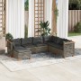 Set de sofás de jardín 7 pzas con cojines ratán sintético gris de , Conjuntos de jardín - Ref: Foro24-3261939, Precio: 585,23...