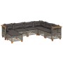 Set de sofás de jardín 7 pzas con cojines ratán sintético gris de , Conjuntos de jardín - Ref: Foro24-3261939, Precio: 585,23...