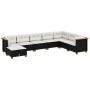 Set de sofás de jardín y cojines 8 piezas ratán sintético negro de , Conjuntos de jardín - Ref: Foro24-3261953, Precio: 574,9...