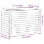 Jardinera madera maciza de pino 70x40x46 cm de , Maceteros y jardineras - Ref: Foro24-3282439, Precio: 110,51 €, Descuento: %