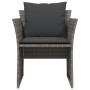 Sillón de jardín con reposapiés ratán sintético gris de , Conjuntos de jardín - Ref: Foro24-368618, Precio: 106,96 €, Descuen...