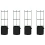 Tutores para tomates con bolsa 4 uds de acero y PP 116 cm de , Soportes para macetas - Ref: Foro24-3281484, Precio: 95,69 €, ...