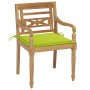 Sillas Batavia 2 uds teca maciza con cojines verde brillante de , Sillas de jardín - Ref: Foro24-3062138, Precio: 253,50 €, D...