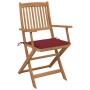 Sillas de jardín plegables 2 uds y cojines madera maciza acacia de , Sillas de jardín - Ref: Foro24-3064599, Precio: 167,21 €...