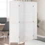 Biombo separador de 4 paneles madera maciza Paulownia blanco de , Divisores de ambientes - Ref: Foro24-358834, Precio: 127,49...