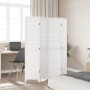 Biombo separador de 4 paneles madera maciza Paulownia blanco de , Divisores de ambientes - Ref: Foro24-358834, Precio: 127,49...