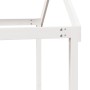 Cama alta escalera y techo madera maciza pino blanca 80x200 cm de , Camas y somieres - Ref: Foro24-3282147, Precio: 244,29 €,...