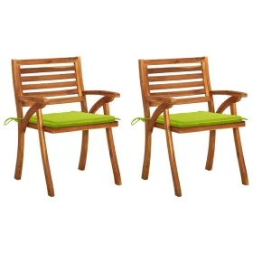 Sillas de comedor jardín con cojines 2 uds madera maciza acacia de , Sillas de jardín - Ref: Foro24-3060813, Precio: 198,15 €...