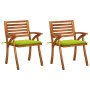 Sillas de comedor jardín con cojines 2 uds madera maciza acacia de , Sillas de jardín - Ref: Foro24-3060813, Precio: 262,10 €...