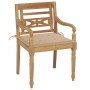 Sillas Batavia 2 uds teca maciza con cojines beige de , Sillas de jardín - Ref: Foro24-3062130, Precio: 260,61 €, Descuento: %