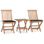 Set comedor de jardín plegable 3 piezas madera de teca cojines de , Conjuntos de jardín - Ref: Foro24-3063205, Precio: 171,40...