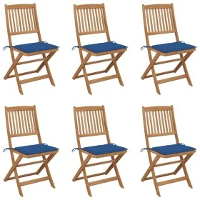 Sillas de jardín plegables 6 uds y cojines madera maciza acacia de , Sillas de jardín - Ref: Foro24-3075004, Precio: 306,88 €...
