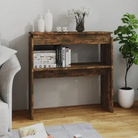 Mesa consola madera contrachapada roble ahumado 80x30x80 cm de , Mesas auxiliares - Ref: Foro24-815216, Precio: 38,51 €, Desc...