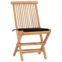Set comedor de jardín plegable 3 piezas madera de teca cojines de , Conjuntos de jardín - Ref: Foro24-3063178, Precio: 173,82...