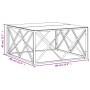 Mesa de centro acero inoxidable y vidrio plateado 80x80x40 cm de , Mesas de centro - Ref: Foro24-349971, Precio: 188,20 €, De...
